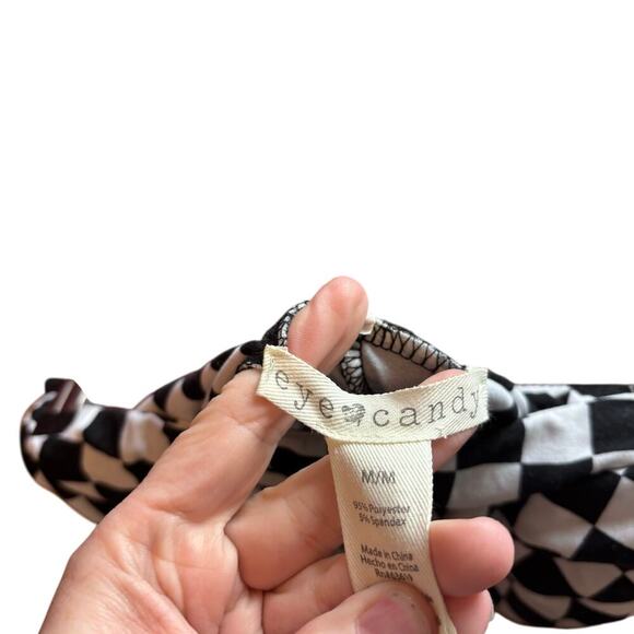 Eye Candy women’s checkered leggings sz M - Picture 4 of 5